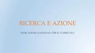 ricerca e azione