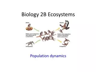 Biology 2B Ecosystems