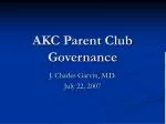 AKC Parent Club Governance