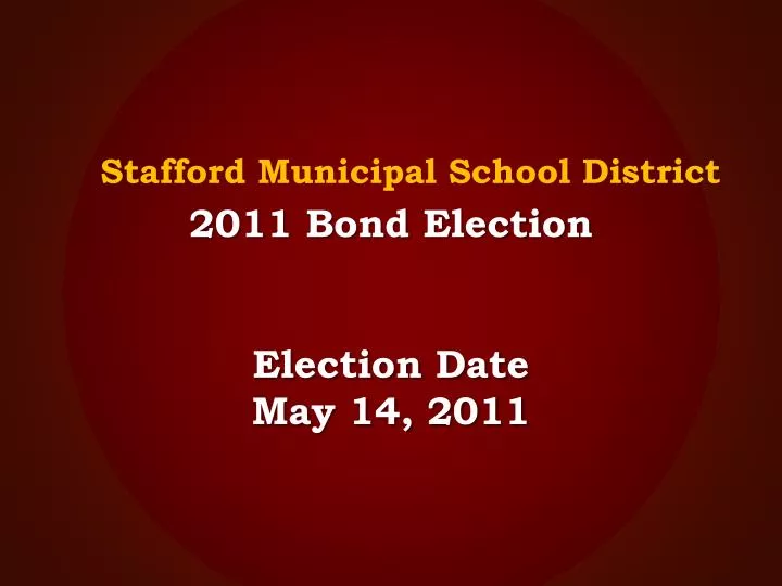 stafford municipal school district