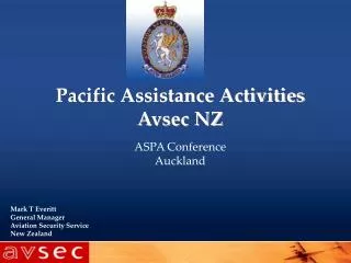 Pacific Assistance Activities Avsec NZ ASPA Conference Auckland