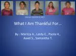 What I Am Thankful For… - slide 1