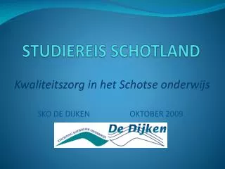 studiereis schotland