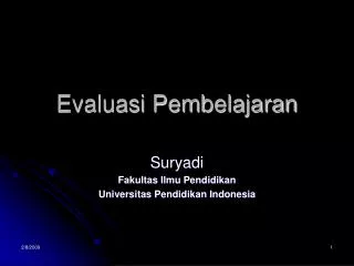 evaluasi pembelajaran
