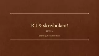 rit skrivboken