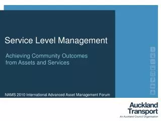 Achieving Community Outcomes from Assets and Services