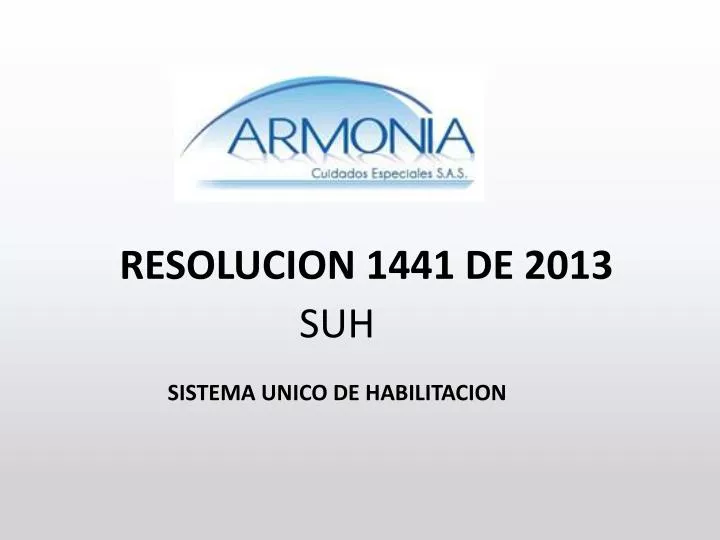 resolucion 1441 de 2013