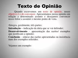 texto de opini o