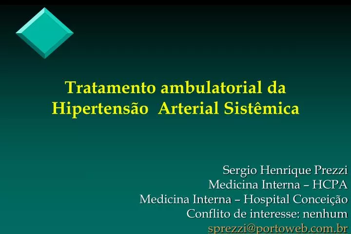 tratamento ambulatorial da hipertens o arterial sist mica