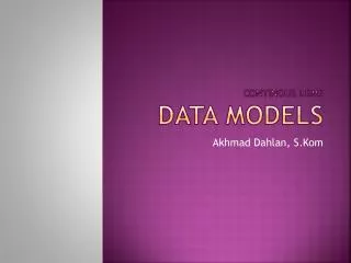 continous dbms data models