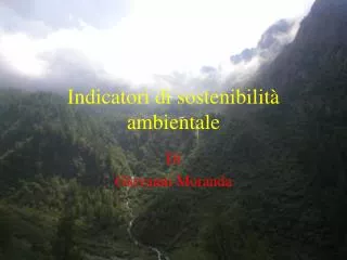 indicatori di sostenibilit ambientale