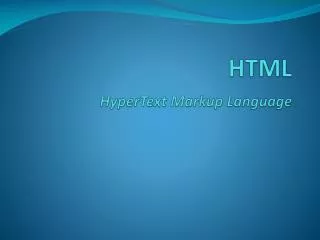 html hypertext markup language