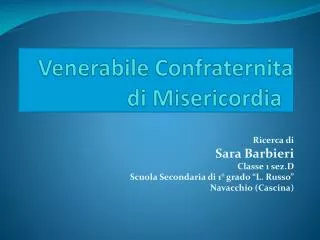 venerabile confraternita di misericordia