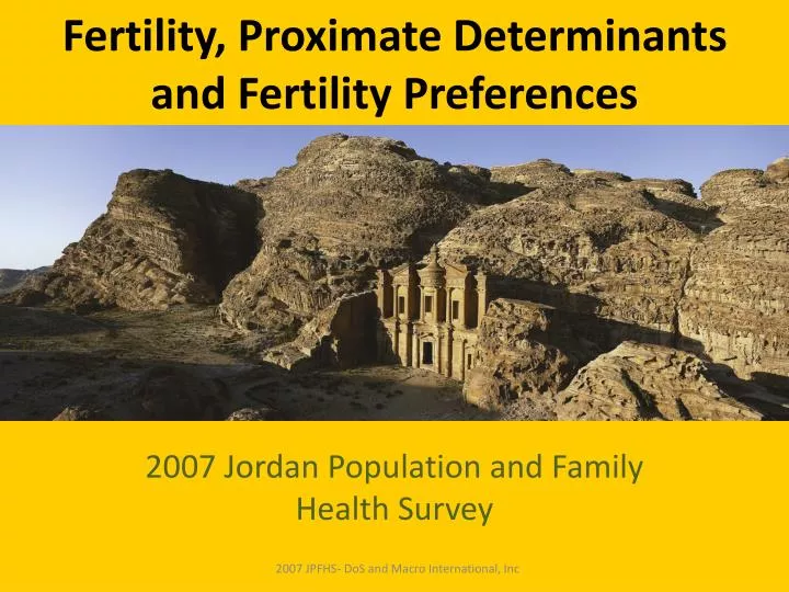 fertility proximate determinants and fertility preferences