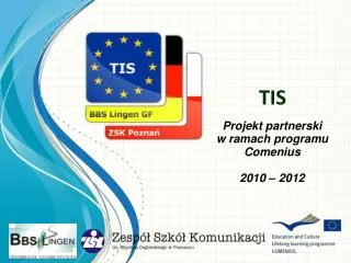 projekt partnerski w ramach programu comenius 2010 2012