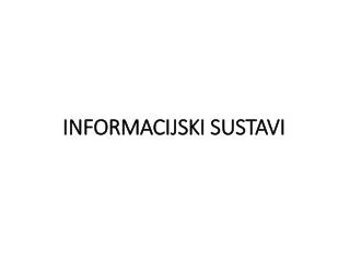 informacijski sustavi