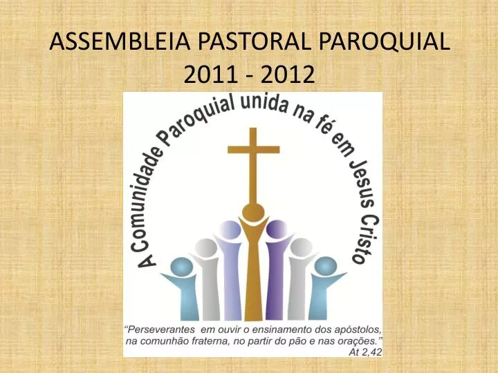 assembleia pastoral paroquial 2011 2012