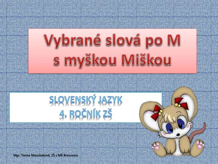 slovensk jazyk 4 ro n k z