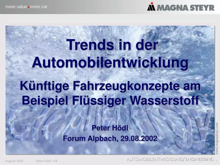 trends in der automobilentwicklung k nftige fahrzeugkonzepte am beispiel fl ssiger wasserstoff