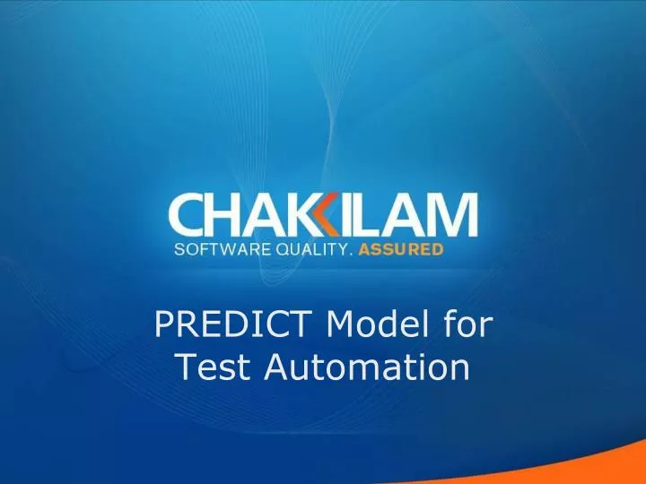 predict model for test automation