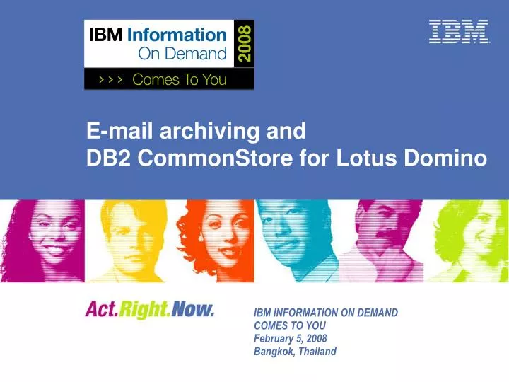 e mail archiving and db2 commonstore for lotus domino