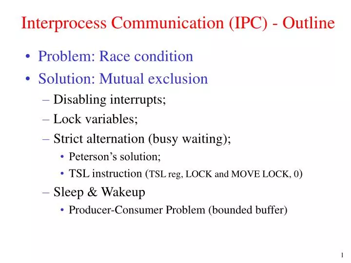 interprocess communication ipc outline
