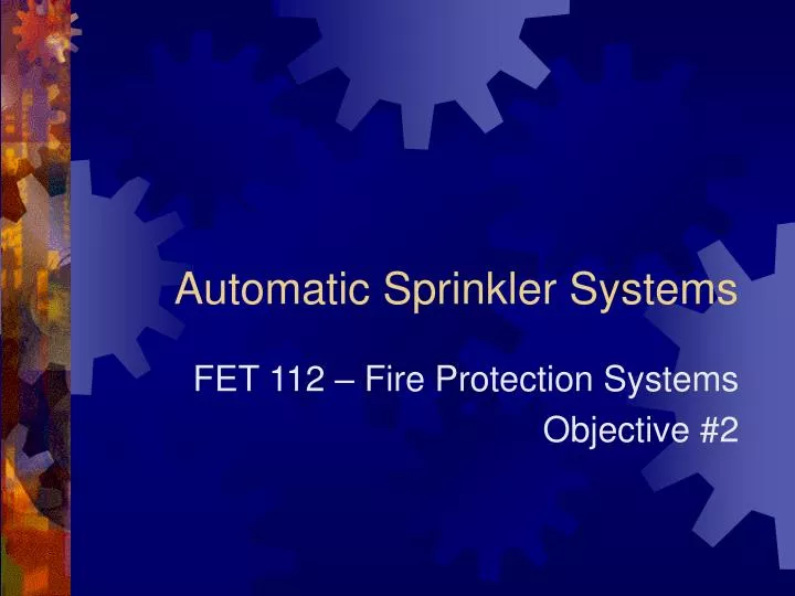 automatic sprinkler systems