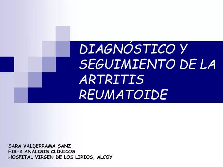 diagn stico y seguimiento de la artritis reumatoide