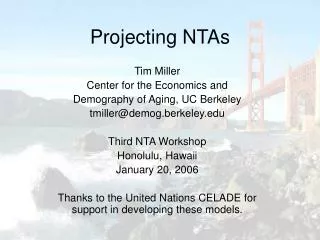 Projecting NTAs