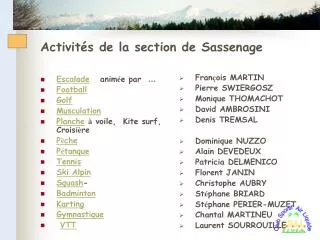 activit s de la section de sassenage