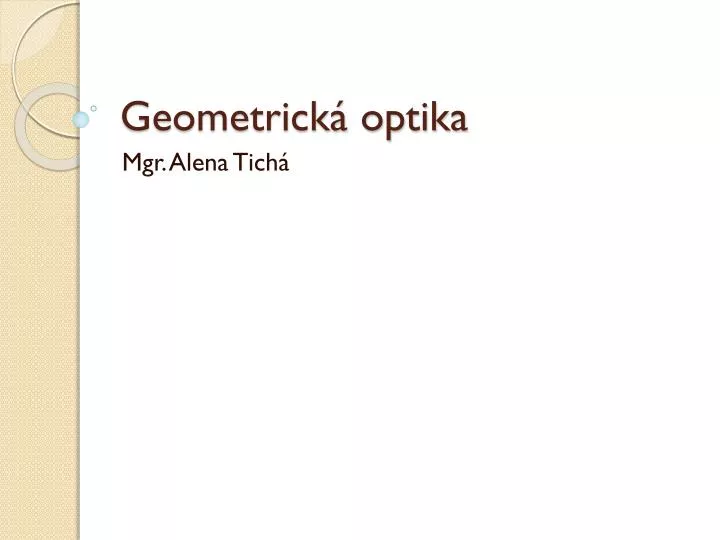 geometrick optika