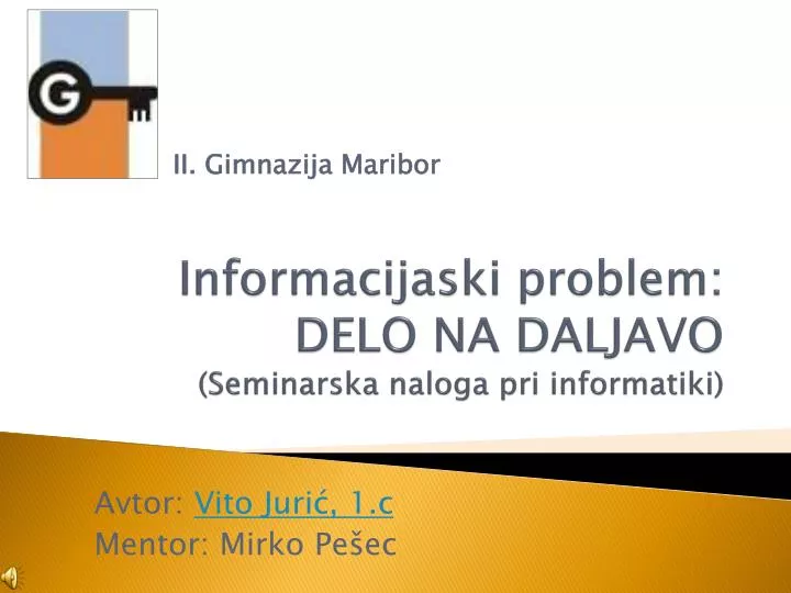 informacijaski problem delo na daljavo seminarska naloga pri informatiki