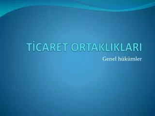 t caret ortakliklari