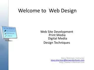 Welcome to Web Design