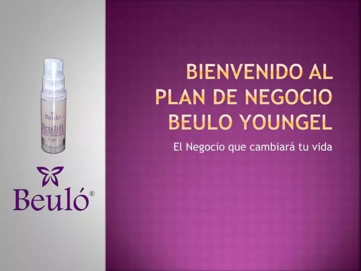 bienvenido al plan de negocio beulo youngel