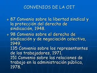 convenios de la oit