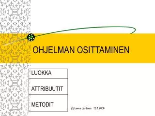 ohjelman osittaminen