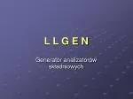 L L G E N - slide 1