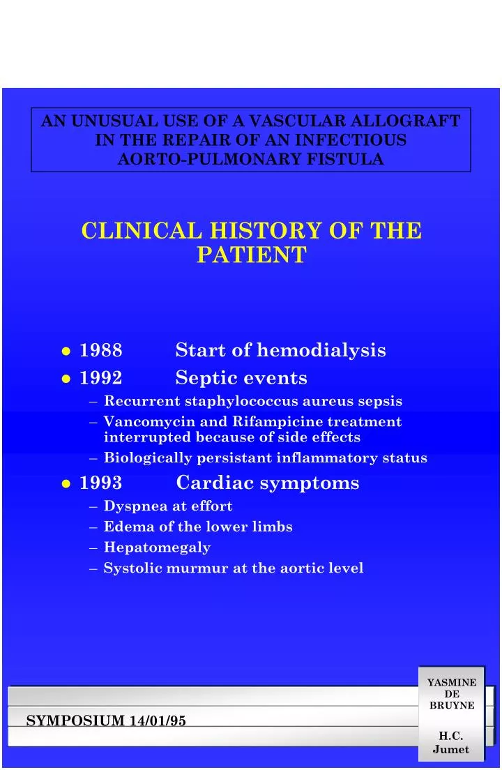 clinical history of the patient