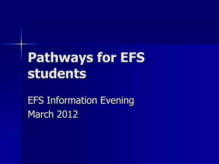 pathways for efs students