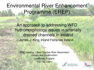 Environmental River Enhancement Programme (EREP)