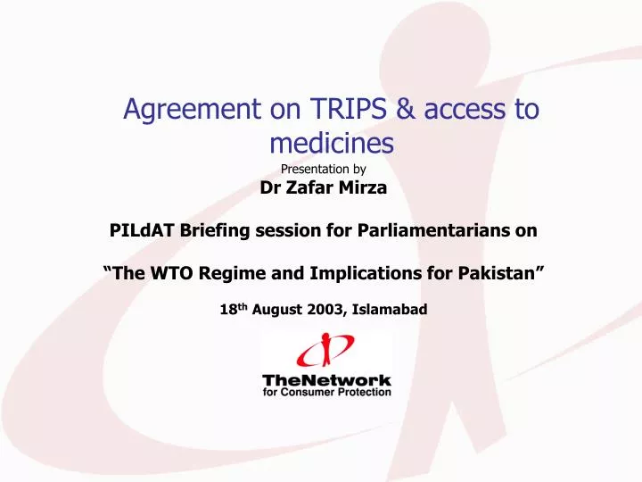 agreement on trips access to medicines