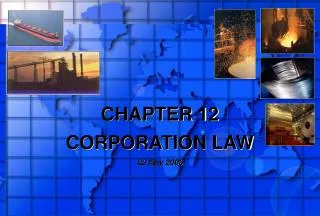 CHAPTER 12 CORPORATION LAW 22 May 2006