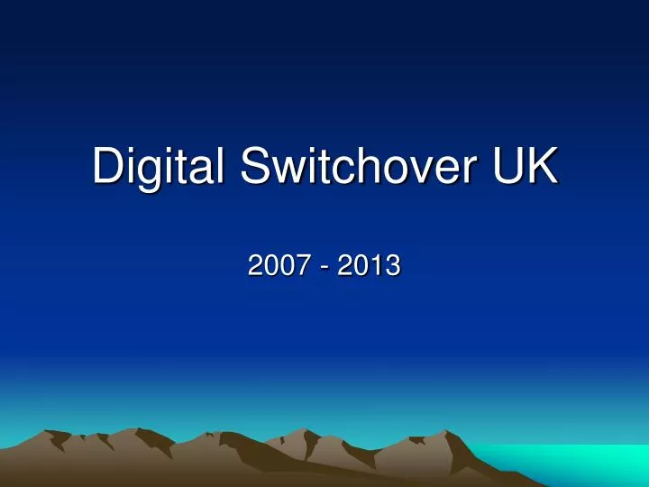 digital switchover uk