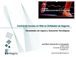 control de acceso en web en entidades de seguros