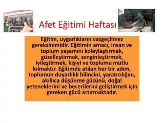 afet e itimi haftas
