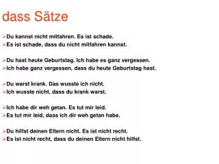 dass s tze