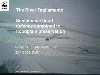 The R iver Tagliamento Sustainable flood defence combined to floodplain preservation