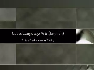 Cat 6: Language Arts (English)