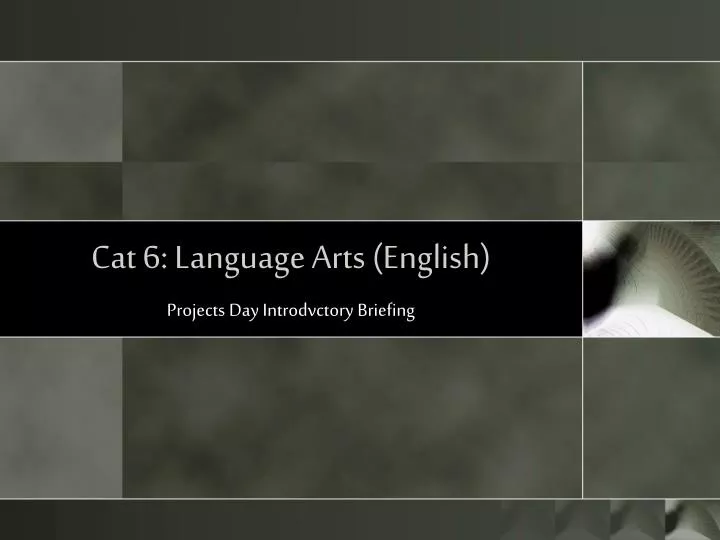 cat 6 language arts english
